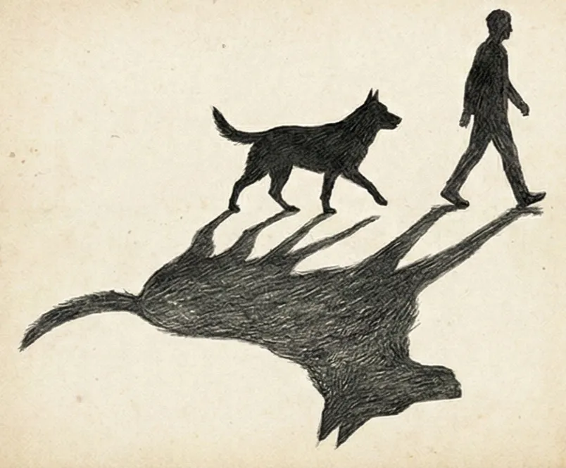 Un chien fidèle regardant vers l'horizon, symbolisant la loyauté et la protection dans les rêves
