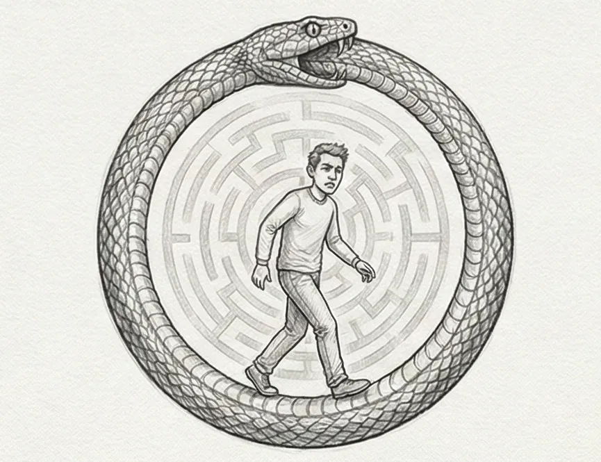 Rêver d'un Serpent qui se Mord la Queue