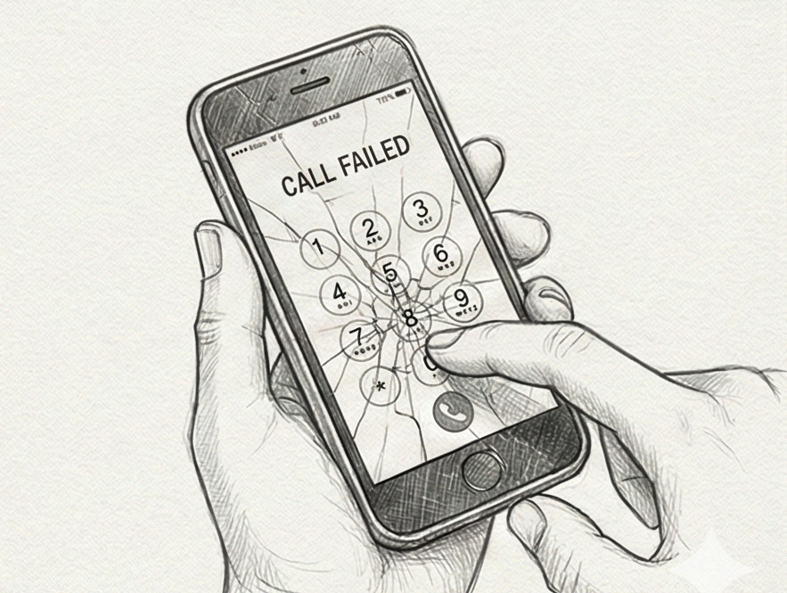 Smartphone avec écran brisé et touches qui changent