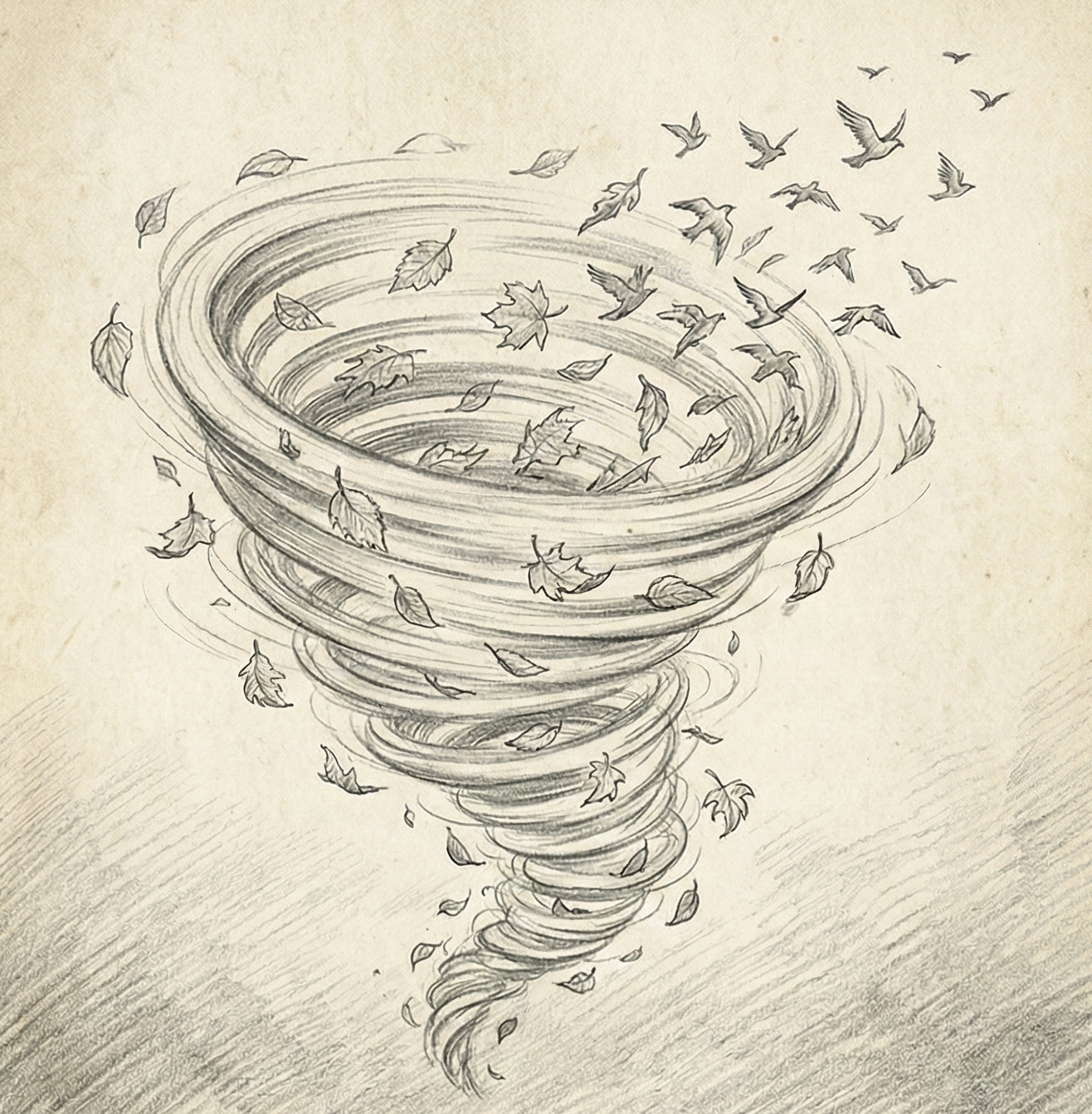 Des arbres se courbant sous le vent, symbolisant le changement et les forces invisibles